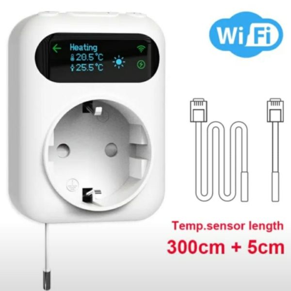 Умная розетка wifi с термостатом, Tuya 16А