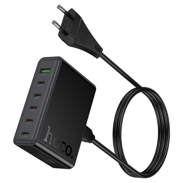 Сетевое зарядное устройство HOCO C152A 70W 5xUSB-C 1xUSB-A