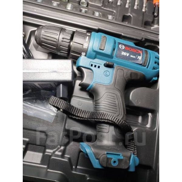 Набор аккумуляторная дрель шуруповерт,шурик Bosch XR 26v