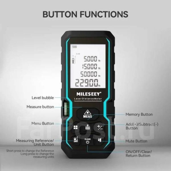 Цифровой лазерный дальномер Mileseey S6 40м