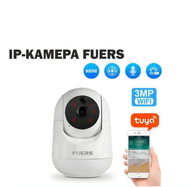 Камера видеонаблюдения поворотная 360 Fuers Wi-Fi 3 Мп,видеоняня