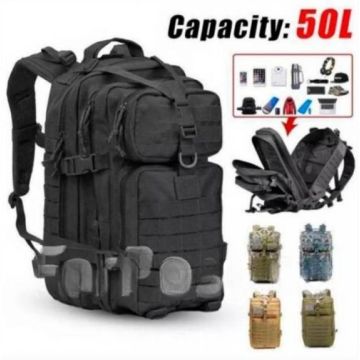 Тактический, военный рюкзак портфель Military. 50L. Черный