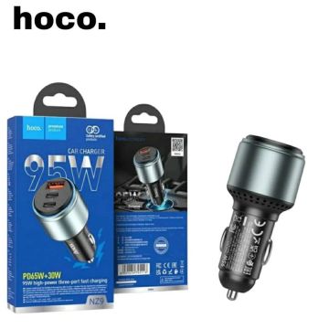 Автомобильное зарядное устройство Hoco NZ9 95W(PD65W+30W)QC3.0, 3A