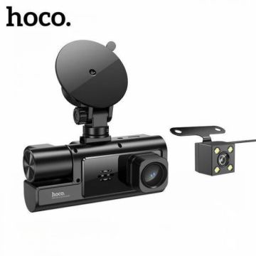 Видеорегистратор автомобильный 3 камеры,HD Hoco DI60,Wi-Fi