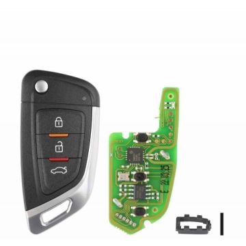 Выкидной смарт ключ FORD Focus 3 кнопки. С платой 434MHz XKKF02EN
