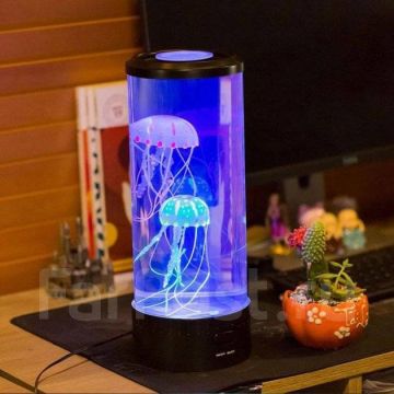 Ночник аквариум со светодиодными медузами LED Jellyfish Mood Lamp 01