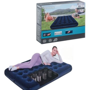 Надувной матрас кровать 191x137x22см. До 300кг.Ортопедический 67002