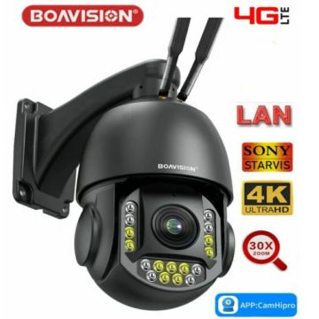 Камера видеонаблюдения 4G, 8MP, ZOOM зум Х30 Поворотная Boavision