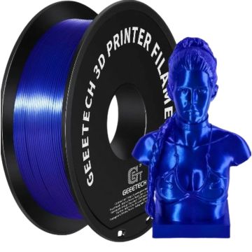 3D пластик Geeetech PLA Silk нить 1,75мм. 1кг. Синий