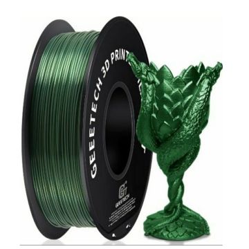 3D пластик Geeetech PLA Silk нить 1,75мм. 1кг. Green