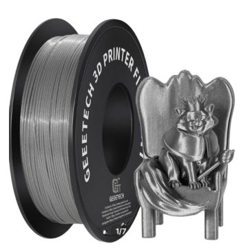 3D пластик Geeetech PLA Silk нить 1,75мм. 1кг. Sparkly Silver