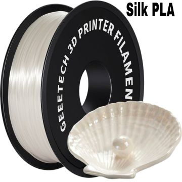 3D пластик для печати Geeetech PLA Silk нить 1,75. 1кг. White