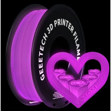 3D пластик Geeetech PLA Светонакопителтная нить 1,75мм. 1кг. Розовый