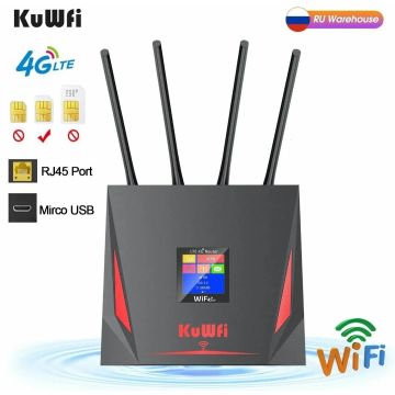 Wi-Fi Роутер с Сим картой 4G,150 Мбит, 4G LTE KuWfi