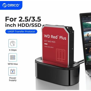 Док станция для жёстких дисков Orico 6218us3 2,5/3,5 SATA HDD/SDD