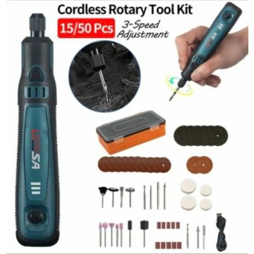 Гравёр аккумуляторный мини с насадками, бормашина, набор для гравировок