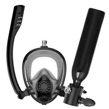 Маска полнолицевая для дайвинга с кислородным баллоном