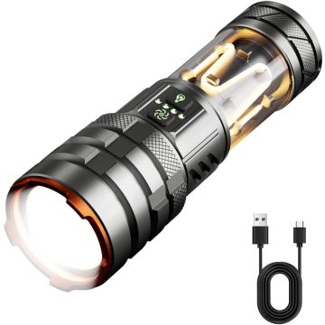 Фонарь аккумуляторный ручной светодиодный мощный YM-G580 повербанк