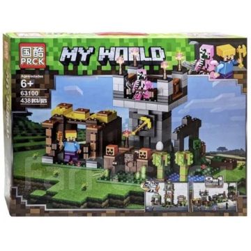 Конструктор Minecraft, аналог lego, MegaBloks, майнкрафт 438 деталей