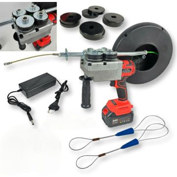 Протяжка кабеля, машинка аккумуляторная(Без АКБ) 40м/мин