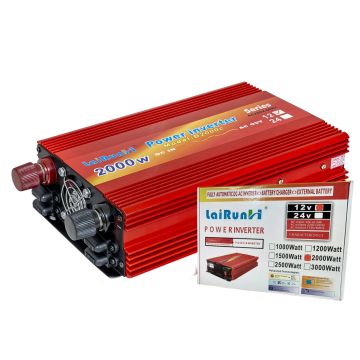 Инвертор тока 12 / 220В V 2000w,преобразователь напряжения LaiRun