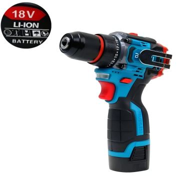 Шуруповерт аккумуляторный 18V, 2 АКБ , в кейсе