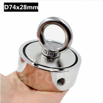 Неодимовый  поисковый спасательный магнит 74*74*28мм