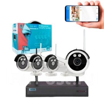 Комплект камер видеонаблюдения wifi,4шт SX04-400,видеокамера вайфай
