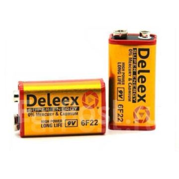 Батарейка крона,алкалиновая,щелочная,аккумулятор,9V,550mAh,DELEEX 6F22