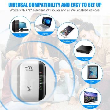 Беспроводной WiFi репитер,усилитель сигнала,ретранслятор KuWfi M300