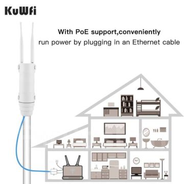 Wi-Fi роутер с сим картой KuWFi CPF909,4G,Lan Lte уличный,300 Мбит