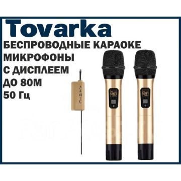 Беспроводной динамический караоке микрофон WVNGR WG200II,вокальный 2шт