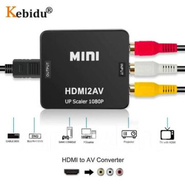 Переходник AV на HDMI 2AV,конвертер в AV,RCA для телевизора,адаптер