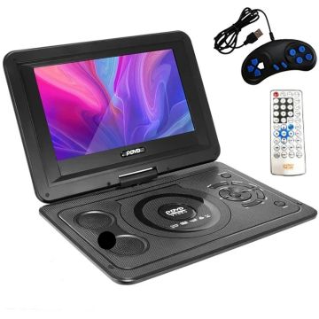 Портативный,переносной DVD двд-плеер с телевизором USB двд ,10.8 дюймов