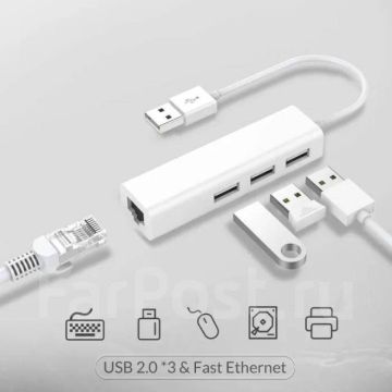 Переходник с USB на LAN,разветвитель,сетевой адаптер,RJ45,Ethernet