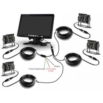 Комплект парковочных камер заднего хода с монитором