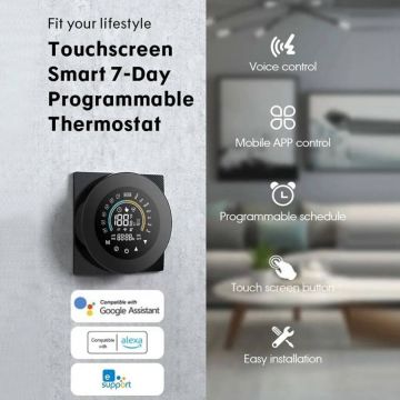 Терморегулятор регулятор температуры WIFI,для теплого пола,16А,HC-T020