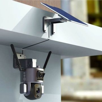 4G камера видеонаблюдения на солнечной батарее,8мп,10х зум,поворотная