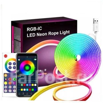 Гибкая неоновая лента RGB,светодиодная подсветка потолка,кухни 5М