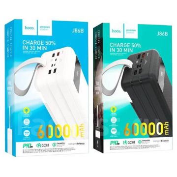 Внешний,дополнительный аккумулятор Power Bank Hoco J86B 60000 (mAh)