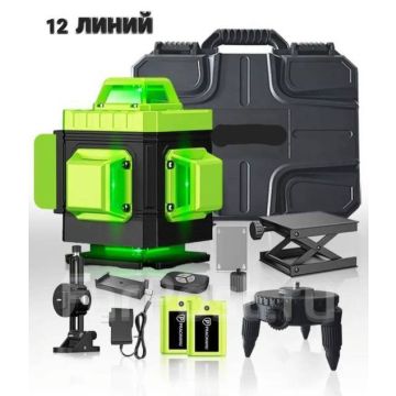 Лазерный уровень 3D 360 12 линий,горизонтальный, и вертикальный