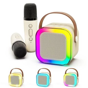 Беспроводная bluetooth караоке система с двумя микрофонами K12