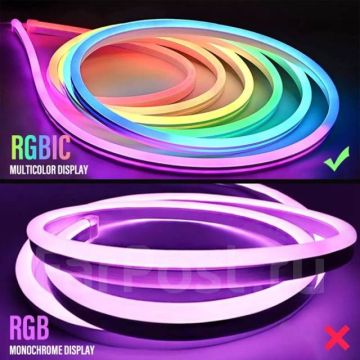 Гибкая светодиодная RGB неоновая лента,подсветка потолка,кухни,5 м