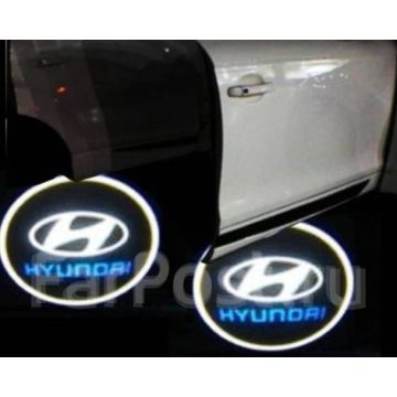 Проекция логотипа Hyundai (подсветка в двери) универсальная
