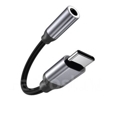 Переходник, адаптер Tyce-c на mini-jack12cm,aux