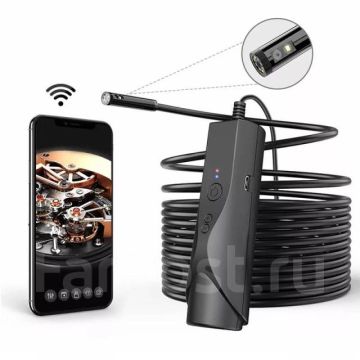 Камера эндоскоп бороскоп WiFi автомобильный,для смартфона,2 камеры 1м