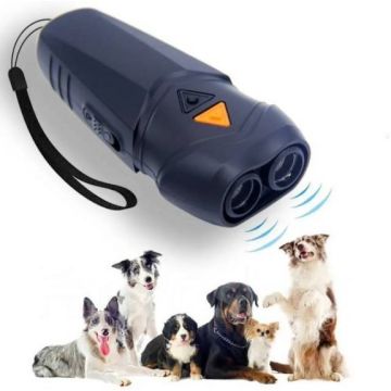 Ультразвуковой мощный отпугиватель собак 3 в 1 с фонариком ZF 2600