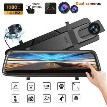 Автомобильный видеорегистратор зеркало с камерой заднего хода N.990