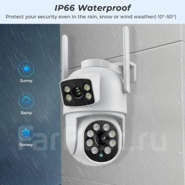 Камера видеонаблюдения WiFi, 6 MP,поворотная ICSEE