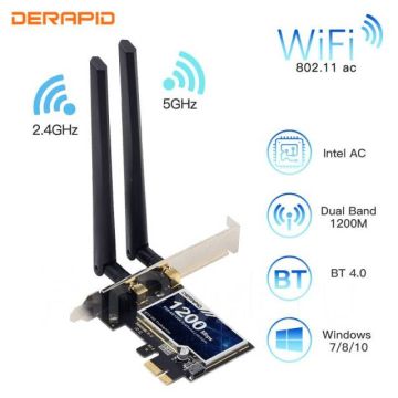 Wi-fi адаптер Derapid AC1200 двухдиапазонный 2.4 ГГц/5ГГц
